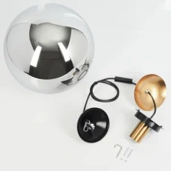 Suspension Verre Fumé-hofstein Suspension Recoutas Noir, 1 lumière