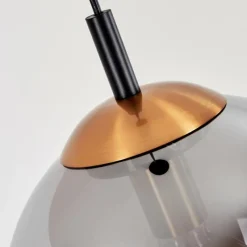 Suspension Verre Fumé-hofstein Suspension Recoutas Noir, 1 lumière