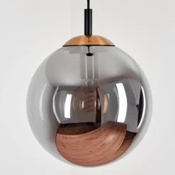 Suspension Verre Fumé-hofstein Suspension Recoutas Noir, 1 lumière