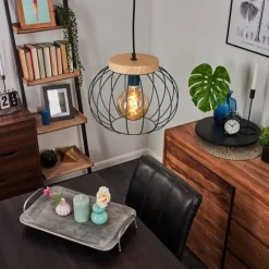 Lampes Vintages & Rétros-hofstein Suspension Refresco Turquoise, 1 lumière