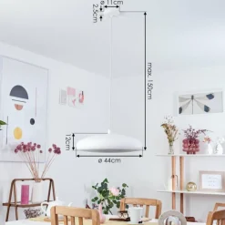 hofstein Suspension Rhone LED Blanc, 1 lumière, Changeur de couleurs