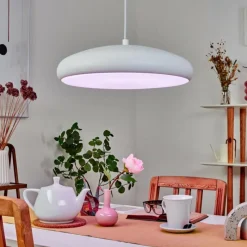 hofstein Suspension Rhone LED Blanc, 1 lumière, Changeur de couleurs