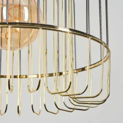 Lampes Dorées-hofstein Suspension Ribellasca Noir, 1 lumière