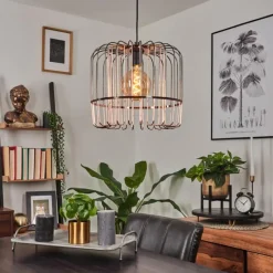 Lampes Industrielles-hofstein Suspension Ribellasca Noir, 1 lumière