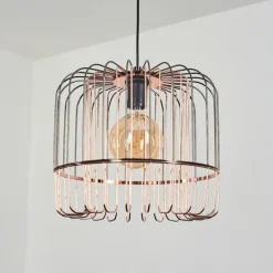 Lampes Industrielles-hofstein Suspension Ribellasca Noir, 1 lumière