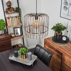 Lampes Industrielles-hofstein Suspension Ribellasca Noir, 1 lumière