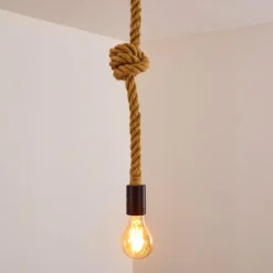 Style Boho-Chic-hofstein Suspension Riekje Brun, Noir, 1 lumière