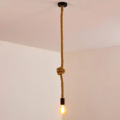 Style Boho-Chic-hofstein Suspension Riekje Brun, Noir, 1 lumière