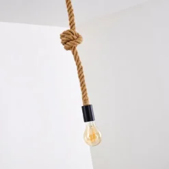 Style Boho-Chic-hofstein Suspension Riekje Brun, Noir, 1 lumière