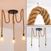 Luminaires Scandinaves-hofstein Suspension Riekje Brun, Noir, 3 lumières