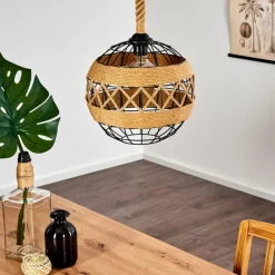 Style Boho-Chic-hofstein Suspension Riekje Brun, Noir, 1 lumière
