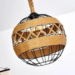 Style Boho-Chic-hofstein Suspension Riekje Brun, Noir, 1 lumière