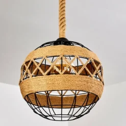 Style Boho-Chic-hofstein Suspension Riekje Brun, Noir, 1 lumière