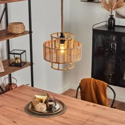 Style Boho-Chic-hofstein Suspension Riekje Brun, Noir, 1 lumière