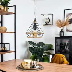 Style Boho-Chic-hofstein Suspension Riekje Écru, Noir, 1 lumière