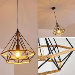 hofstein Suspension Riekje Noir, 1 lumière