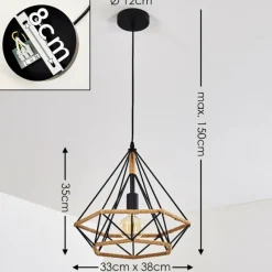 hofstein Suspension Riekje Noir, 1 lumière