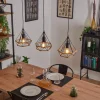 Style Boho-Chic-hofstein Suspension Riekje Noir, 3 lumières