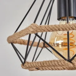 Style Boho-Chic-hofstein Suspension Riekje Noir, 3 lumières