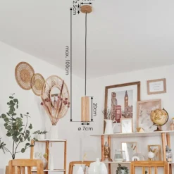 Lampes En Bois-hofstein Suspension Ripamonti Écru, 1 lumière