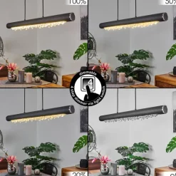 hofstein Suspension Rodeche LED Argenté, 1 lumière* Suspensions