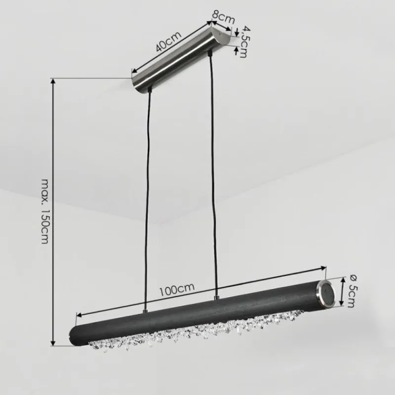 hofstein Suspension Rodeche LED Argenté, 1 lumière* Suspensions