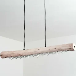 Luminaires Scandinaves-hofstein Suspension Rodeche LED Clair, Écru, 2 lumières