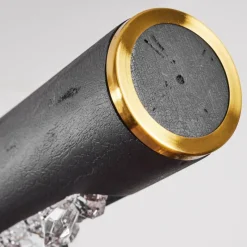 Lampes Dorées-hofstein Suspension Rodeche LED Noir, 1 lumière