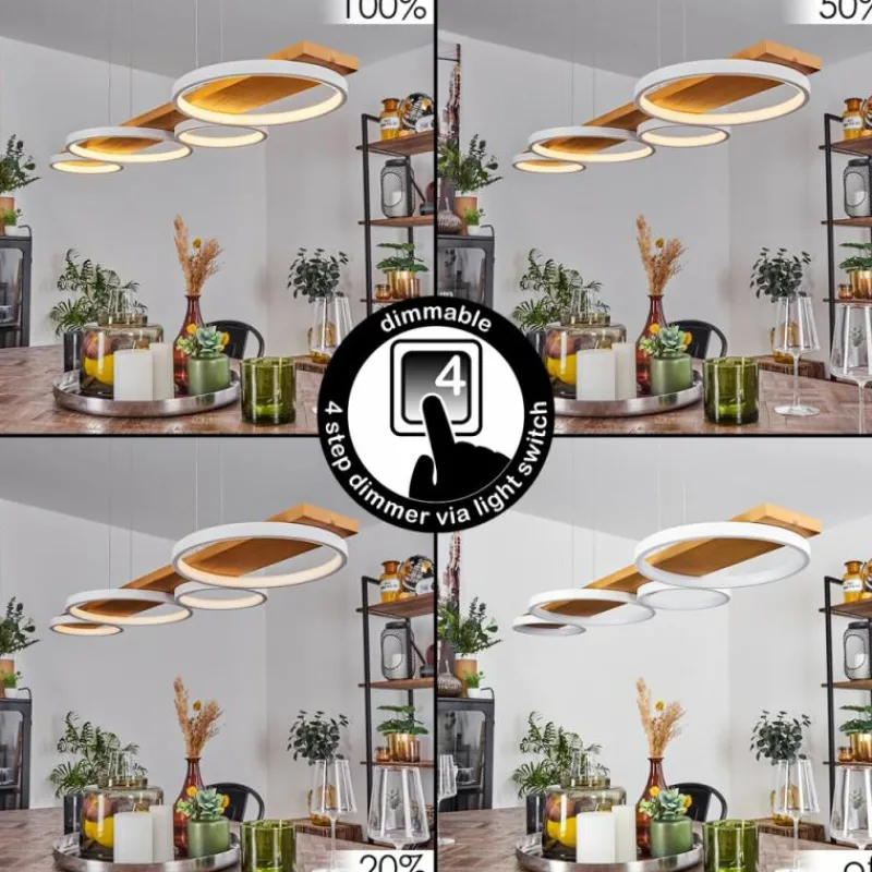 Luminaires Scandinaves-hofstein Suspension Rodekro LED Blanc, 1 lumière