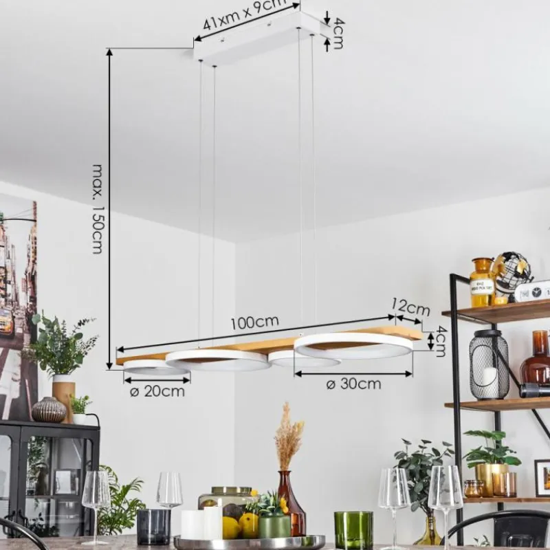 Luminaires Scandinaves-hofstein Suspension Rodekro LED Blanc, 1 lumière
