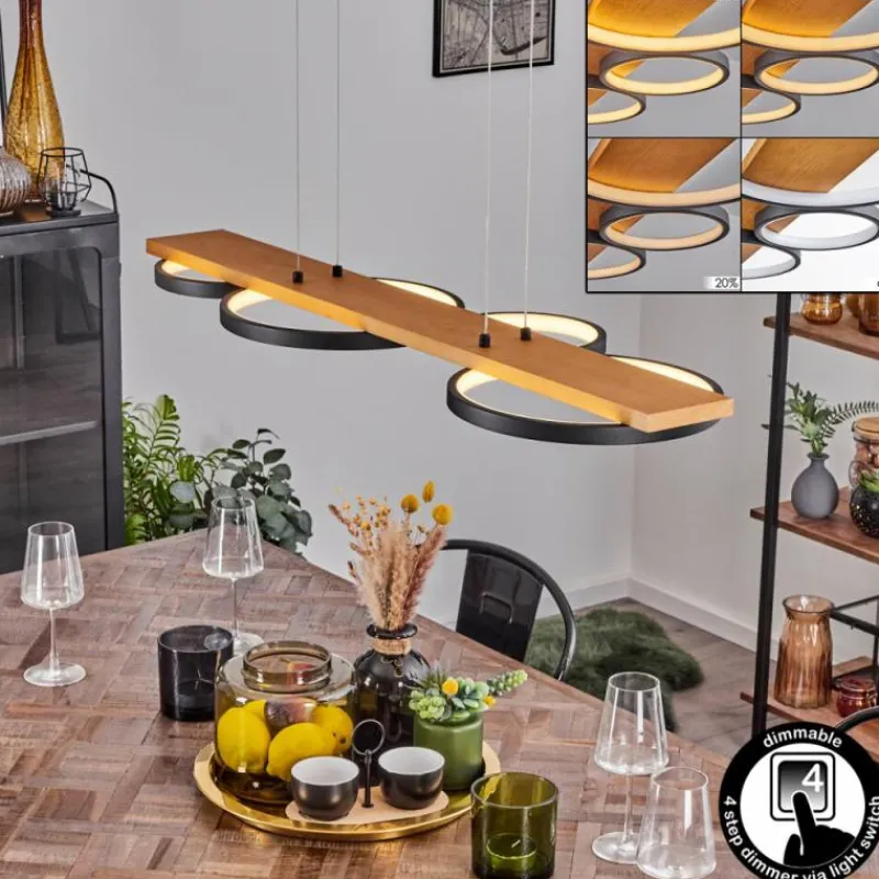 Luminaires Scandinaves-hofstein Suspension Rodekro LED Noir, 1 lumière