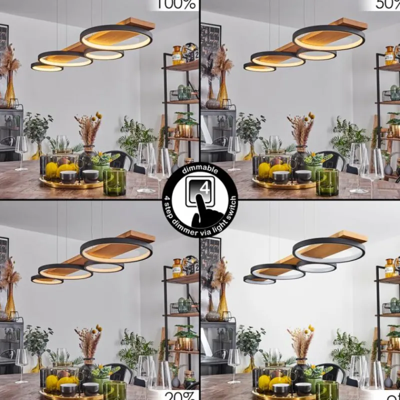 Luminaires Scandinaves-hofstein Suspension Rodekro LED Noir, 1 lumière