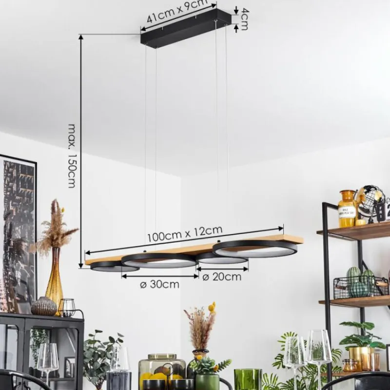 Luminaires Scandinaves-hofstein Suspension Rodekro LED Noir, 1 lumière
