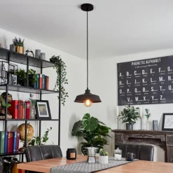 Luminaires Scandinaves-hofstein Suspension Rognaix Noir, 1 lumière