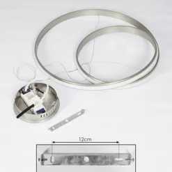 hofstein Suspension Rokera LED Nickel mat, 1 lumière* Suspensions