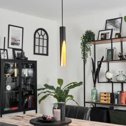 Lampes Vintages & Rétros-hofstein Suspension Rolle LED Noir, 1 lumière