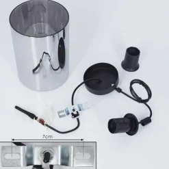 Suspension Verre Fumé-hofstein Suspension Roosevelt Noir, 1 lumière