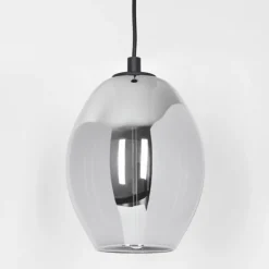 Suspension Verre Fumé-hofstein Suspension Roosevelt Noir, 1 lumière