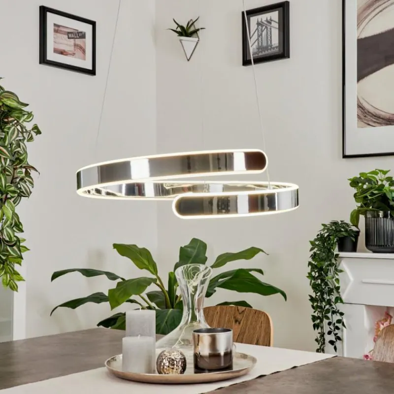 hofstein Suspension Rosemond LED Chrome, 1 lumière