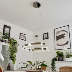 hofstein Suspension Rosemond LED Chrome, 1 lumière