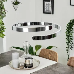 hofstein Suspension Rosemond LED Chrome, 1 lumière