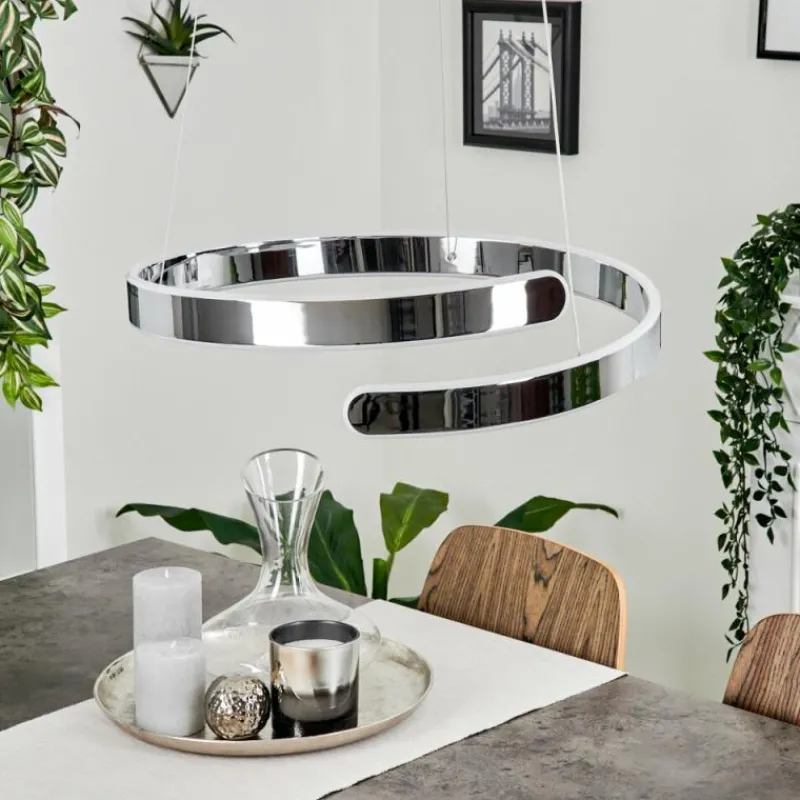 hofstein Suspension Rosemond LED Chrome, 1 lumière