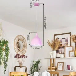 Luminaires Scandinaves-hofstein Suspension Roseway Rose, 1 lumière