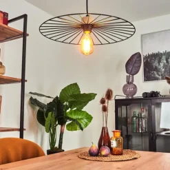 Lampes Vintages & Rétros-hofstein Suspension Rossedalen Brun, 1 lumière