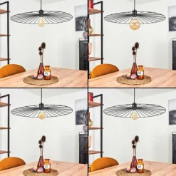 Style Boho-Chic-hofstein Suspension Rossedalen Noir, 1 lumière