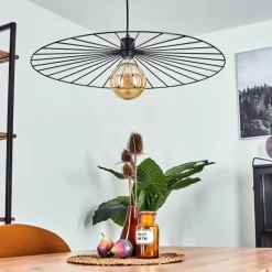 Style Boho-Chic-hofstein Suspension Rossedalen Noir, 1 lumière