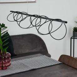 hofstein Suspension Saba LED Noir, 1 lumière