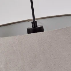 Lampes En Tissu-hofstein Suspension Sagu Noir, 1 lumière