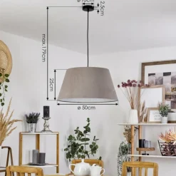Lampes En Tissu-hofstein Suspension Sagu Noir, 1 lumière