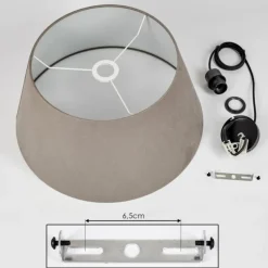 Lampes En Tissu-hofstein Suspension Sagu Noir, 1 lumière